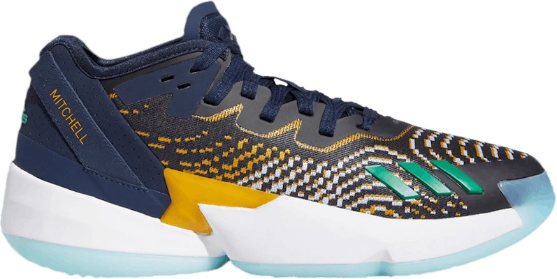 Adidas blue and yellow basketball shop shoes