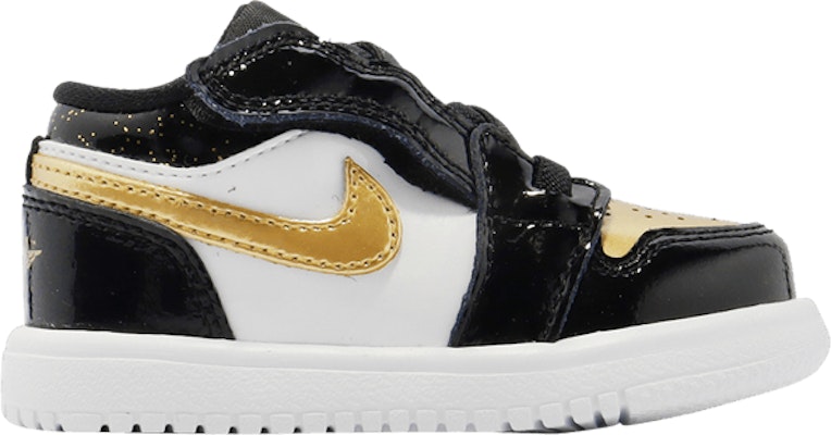 Gold toe air jordan top 1 low