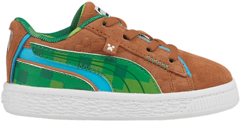 (Toddler) Minecraft x Puma Suede 'Grass Block' 384487-01 Buy (Toddler) Minecraft x Puma Suede 'Grass Block' 384487-01