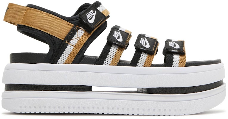 (Women) Nike Icon Classic Sandal 'Black Metallic Gold' DH0224-002 Buy (Women) Nike Icon Classic Sandal 'Black Metallic Gold' DH0224-002