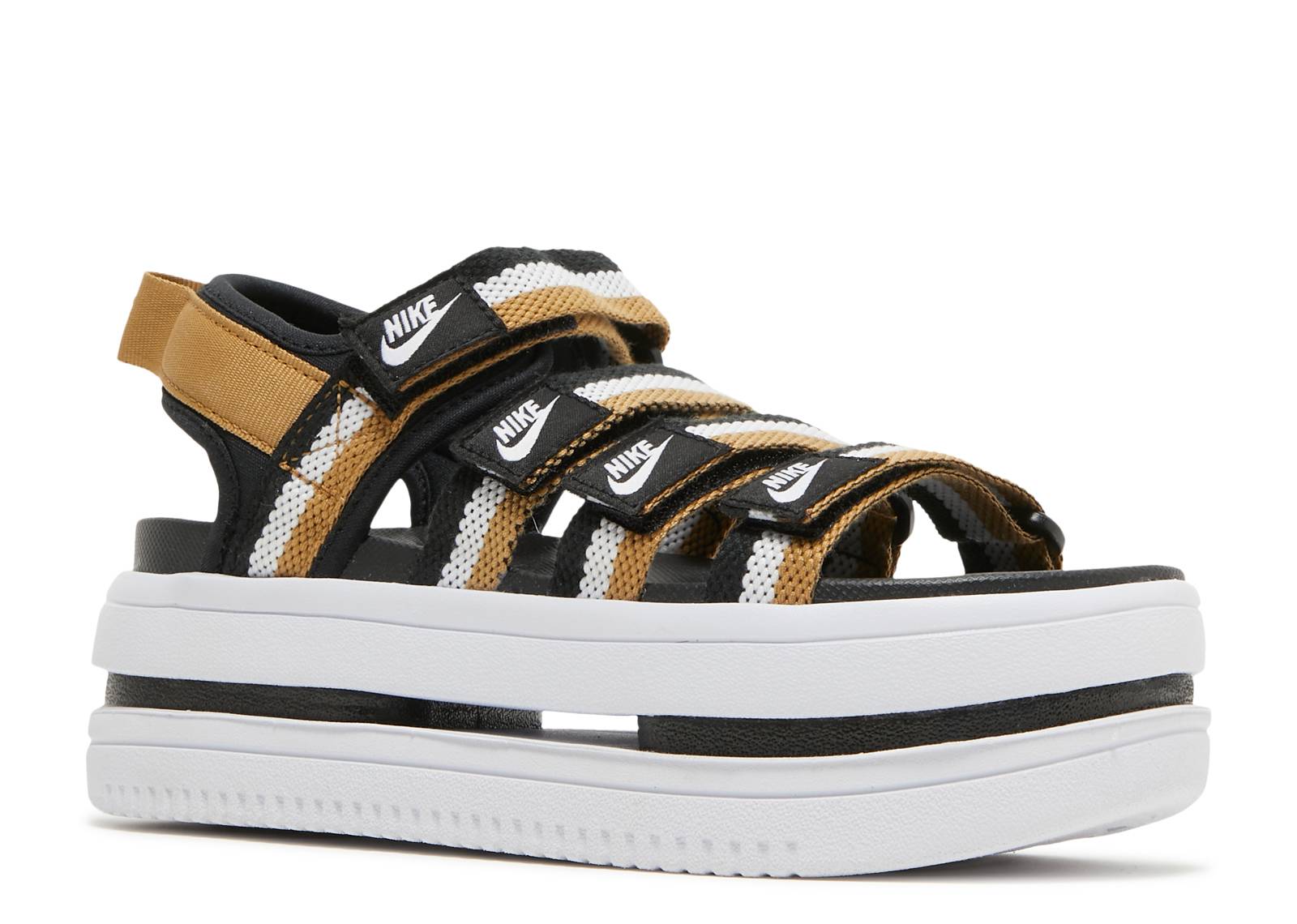 Order (W) 나이키 아이콘 클래식 샌들 '블랙 메탈릭 골드' DH0224-002