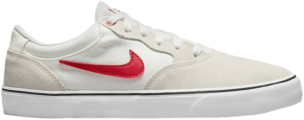 Nike white with red store check