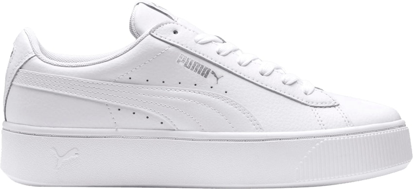 Women Puma Vikky Stacked White Silver 369143 02 369143 02