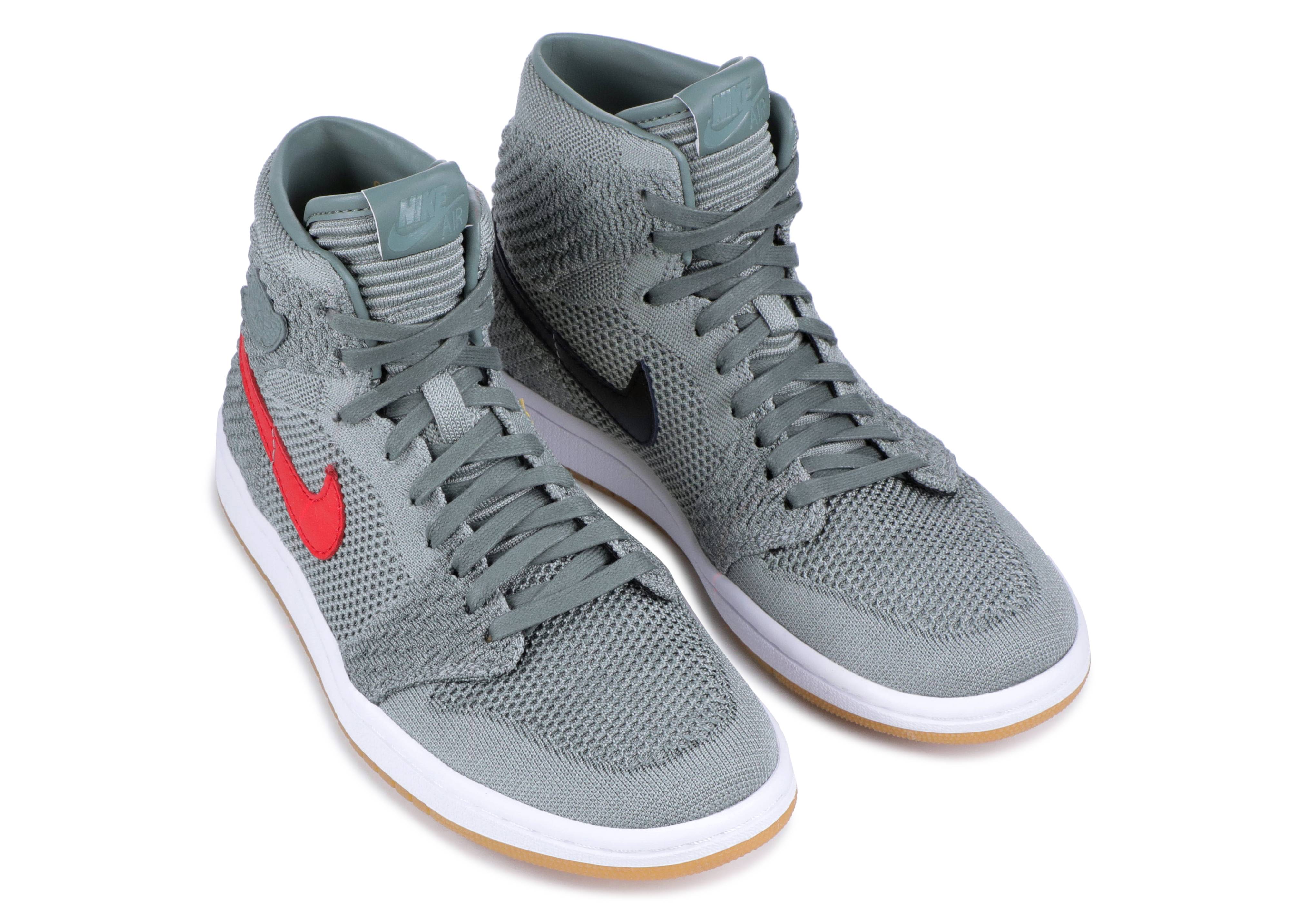 air jordan 1 flyknit clay green