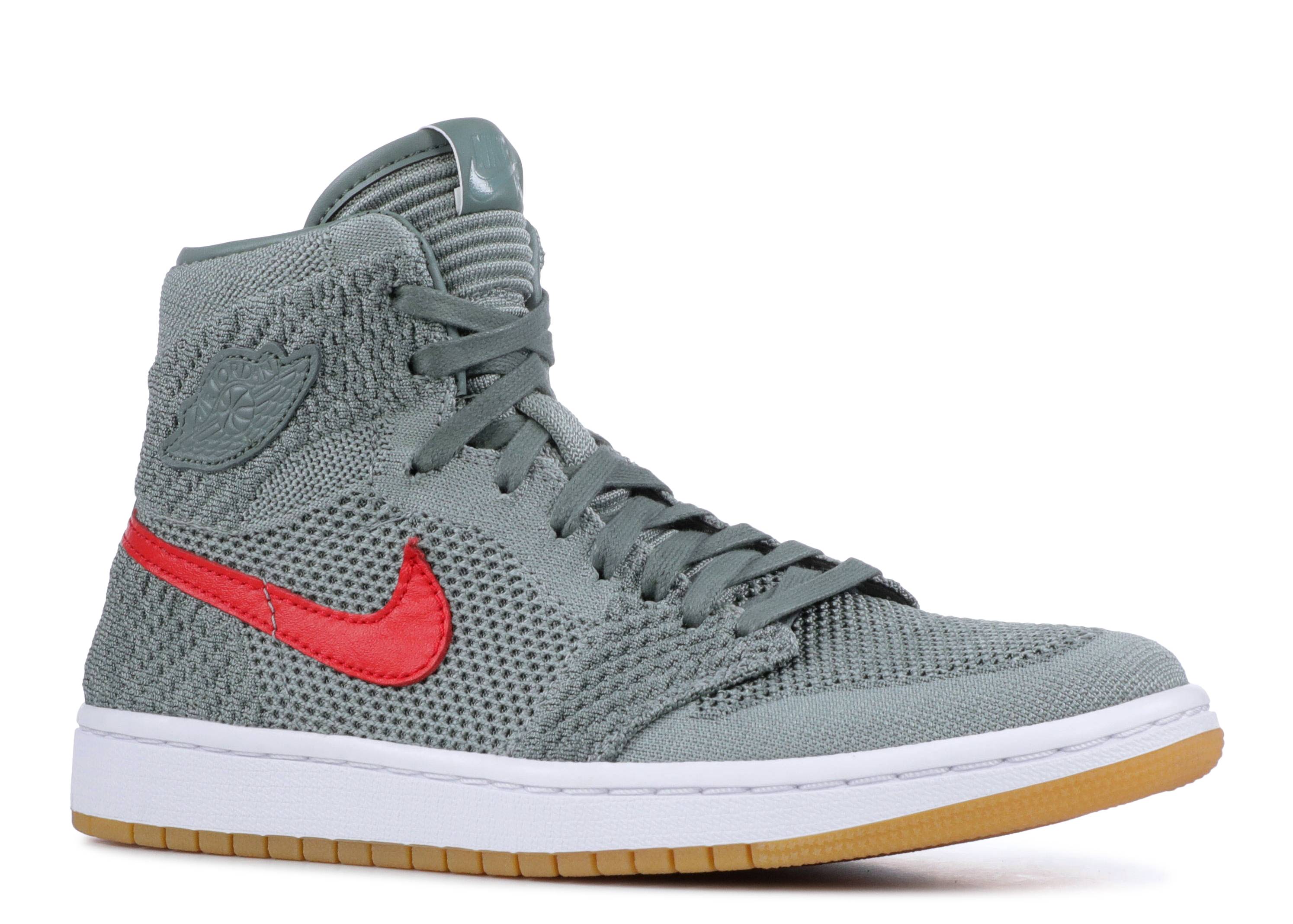 air jordan 1 flyknit clay green