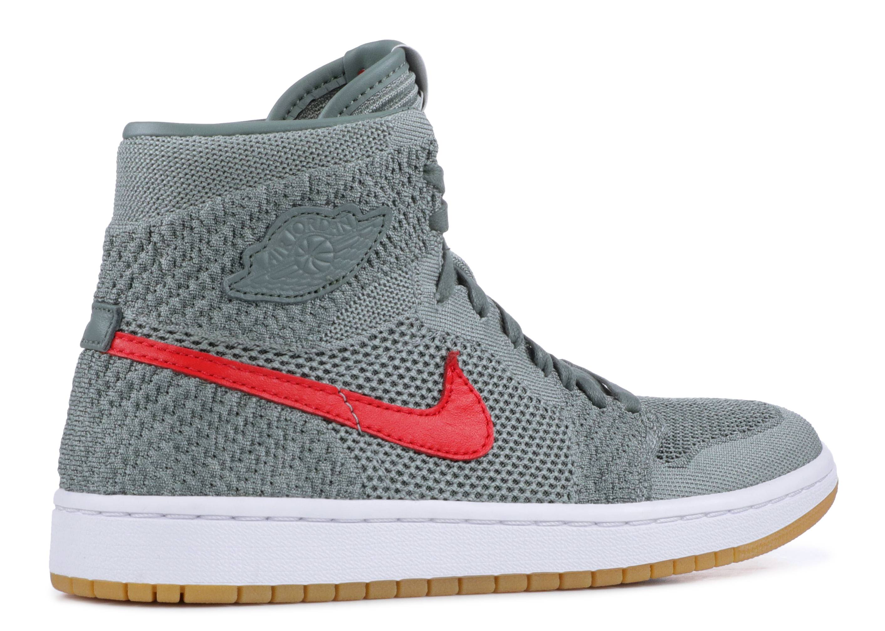 air jordan 1 retro high flyknit clay green