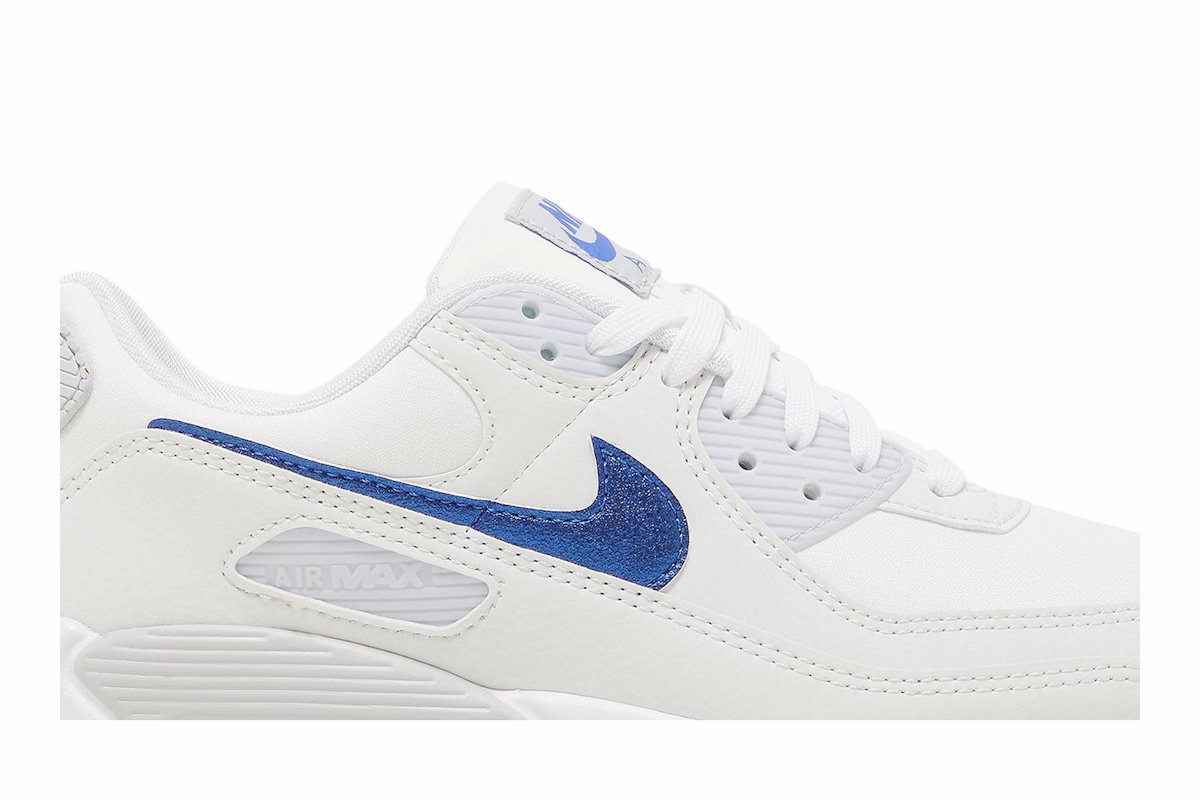 (Women) Nike Air Max 90 'White Metallic Blue' DX0115-100
