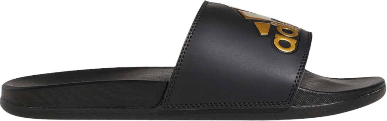 adidas Adilette Comfort Slide Black Gold Metallic GY1946