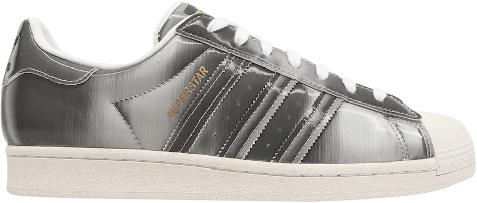 Adidas superstar top metallic zilver