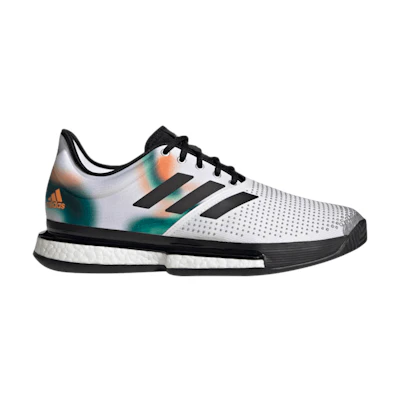 adidas SoleCourt 'White Black Silver Metallic'