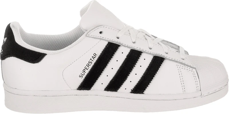Adidas superstar white black grade school outlet