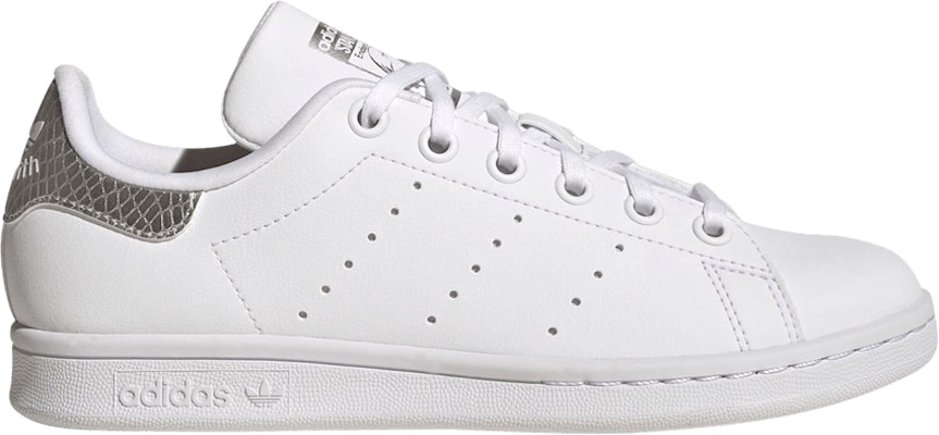 Grade School adidas Stan Smith White Silver Metallic GY4255