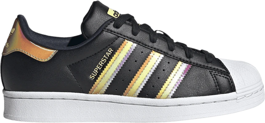 Grade School adidas Superstar Iridescent Black HQ4364