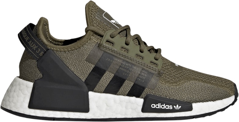 Grade School adidas NMD R1 V2 Focus Olive HP2951 HP2951