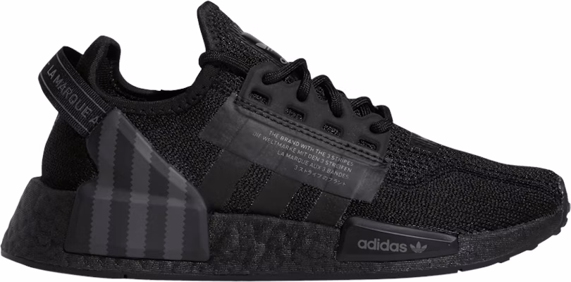 (Grade School) adidas NMD_R1 V2 'Black Grey' FZ6238 Buy (Grade School) adidas NMD_R1 V2 'Black Grey' FZ6238