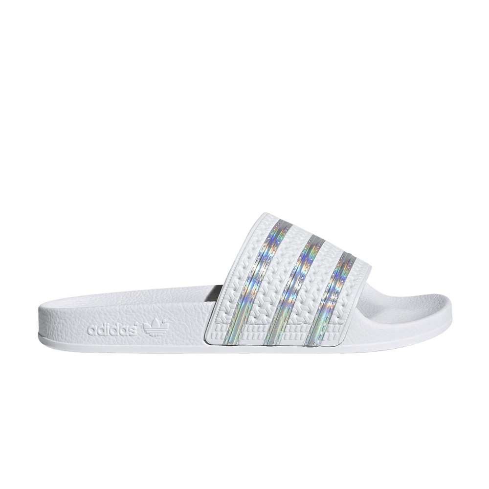 Adidas iridescent slides discount