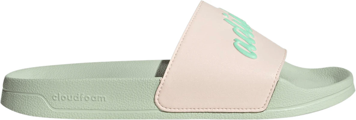 Adidas cloudfoam 2025 slides green