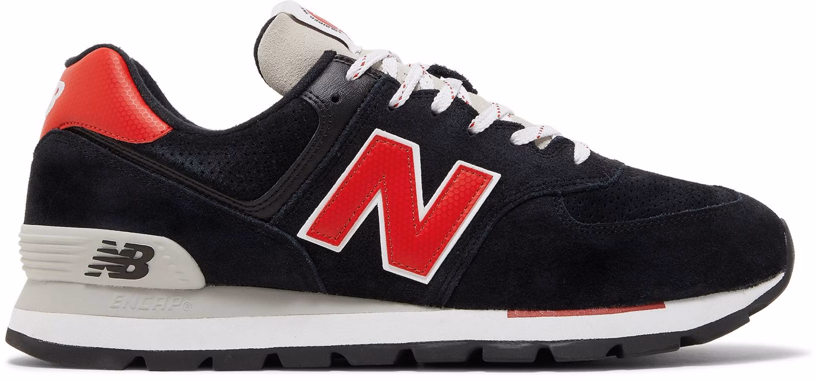 Black and red new balance 574 deals