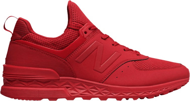 New balance 574 synthetic top red