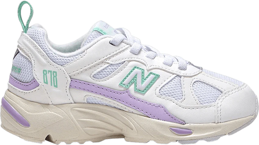 Preschool New Balance 878 Wide White Violet PV878KOA W