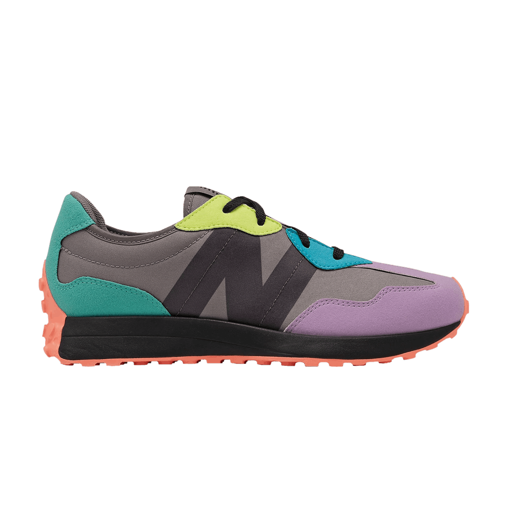 (Grade School) New Balance 327 Wide 'Dark Violet Glow Light Aluminum ...