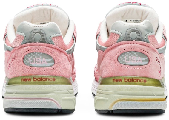 (W) New Balance 993 'Pink Grey' Wanita Pria-Sepatu Fashion Sporty WR993KM Details for (W) New Balance 993 'Pink Grey' Wanita Pria-Sepatu Fashion Sporty WR993KM