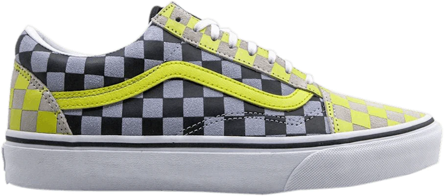 Checkerboard vans top old skool yellow