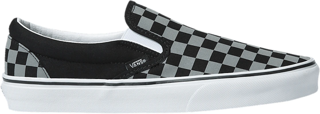 Reflective checkered vans slip best sale ons