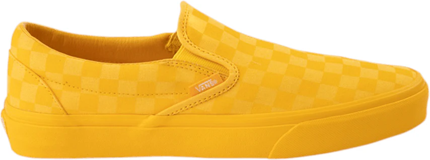 Spectra Yellow Vans Classic Slip‑On 'Mono Checkerboard ‑ Spectra Yellow' VN0A4U380AL ...