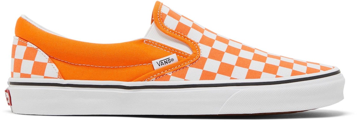 Checkerboard orange best sale vans