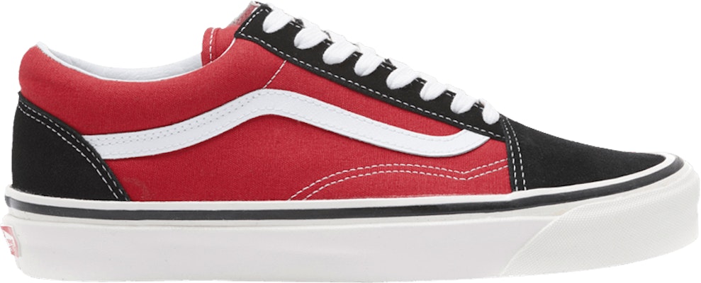 Vans old skool sales 36 dx black red