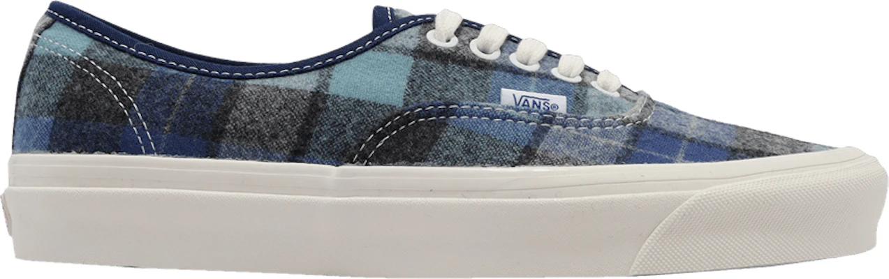Blue plaid vans sales