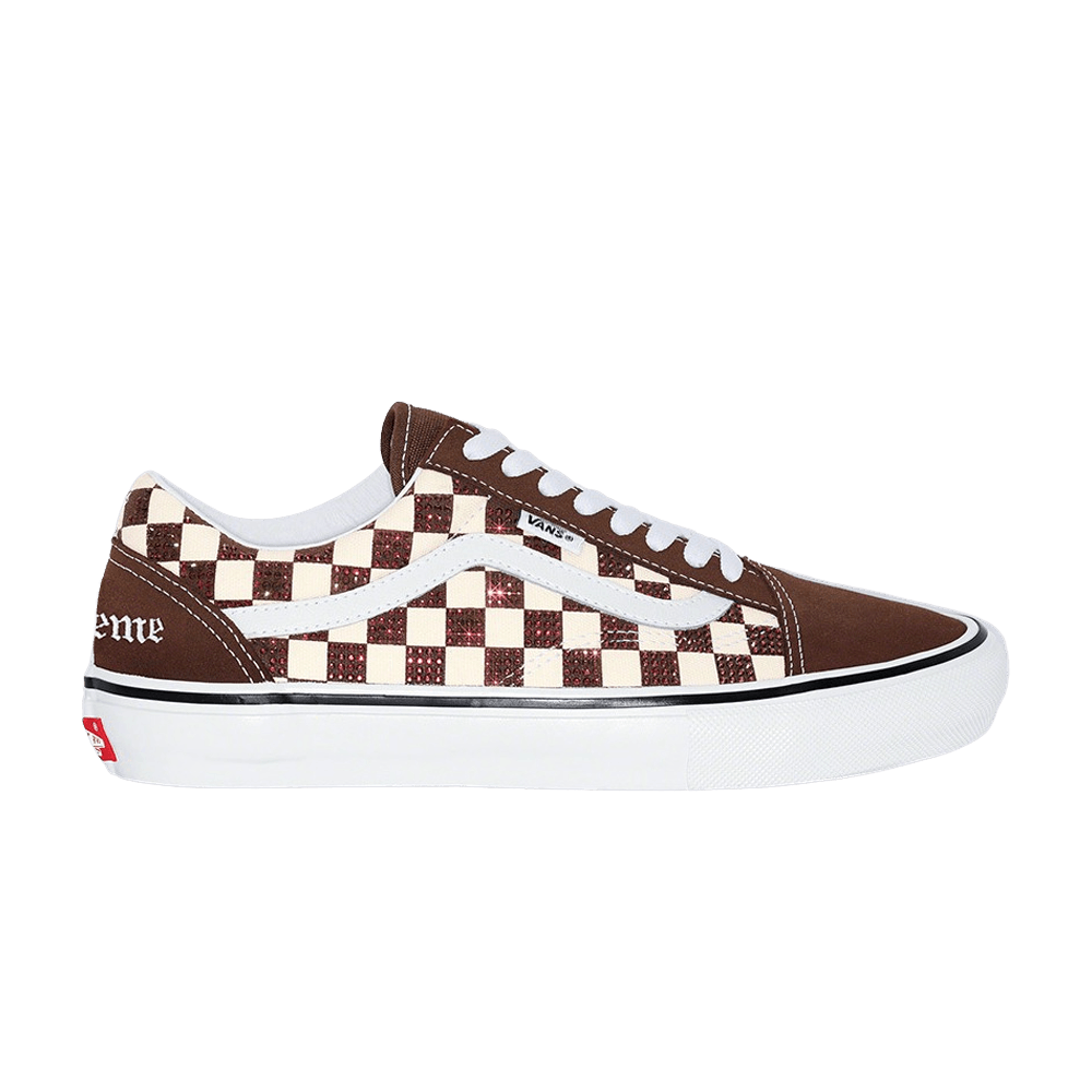 Supreme x Swarovski x Vans Skate Old Skool 'Brown' SUPREME-SWAROVSKI-BROWN