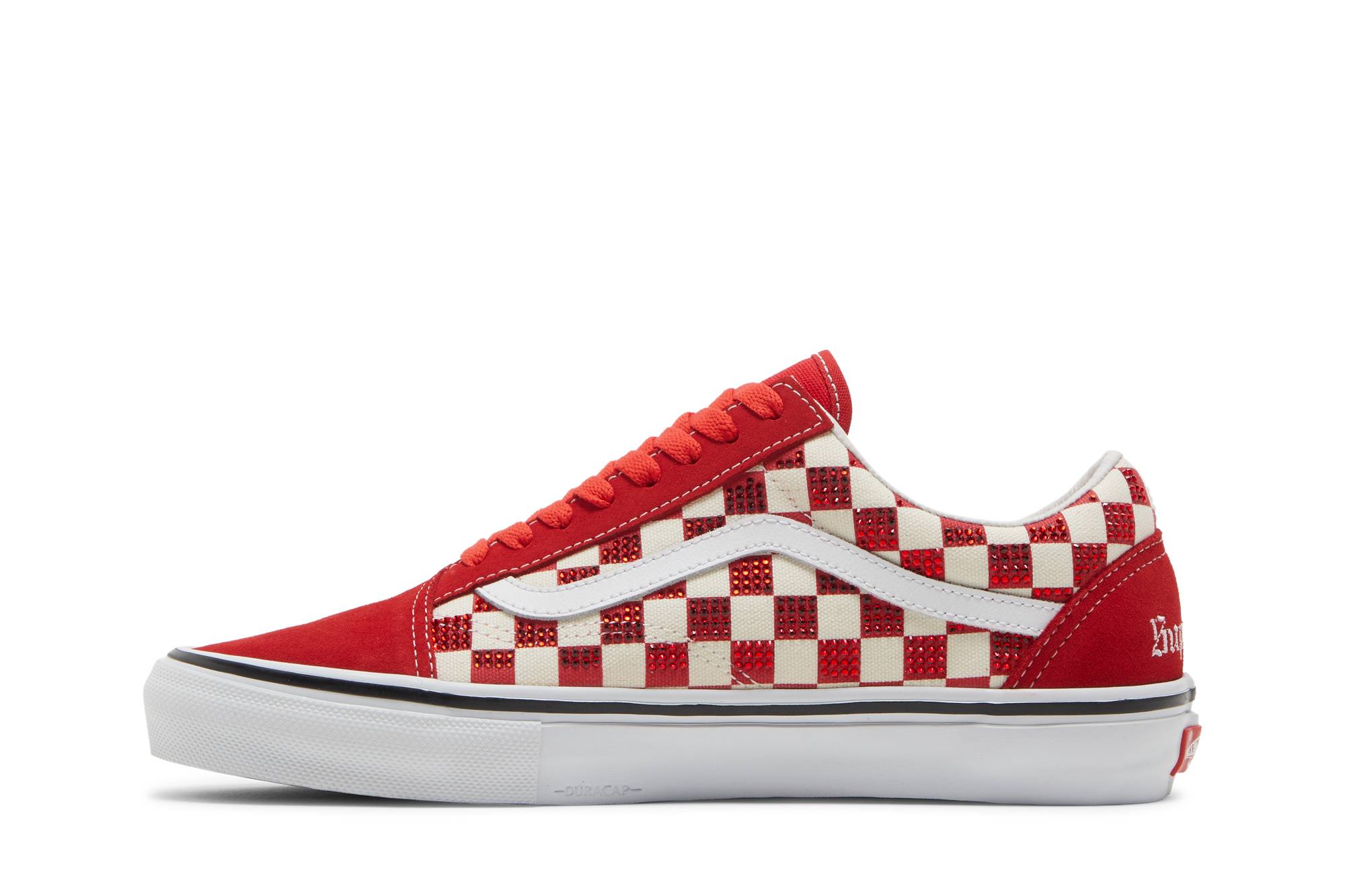 Lookbook Supreme x Swarovski x Vans Skate Old Skool 'Rojo' SUPREME-SWAROVSKI-RED