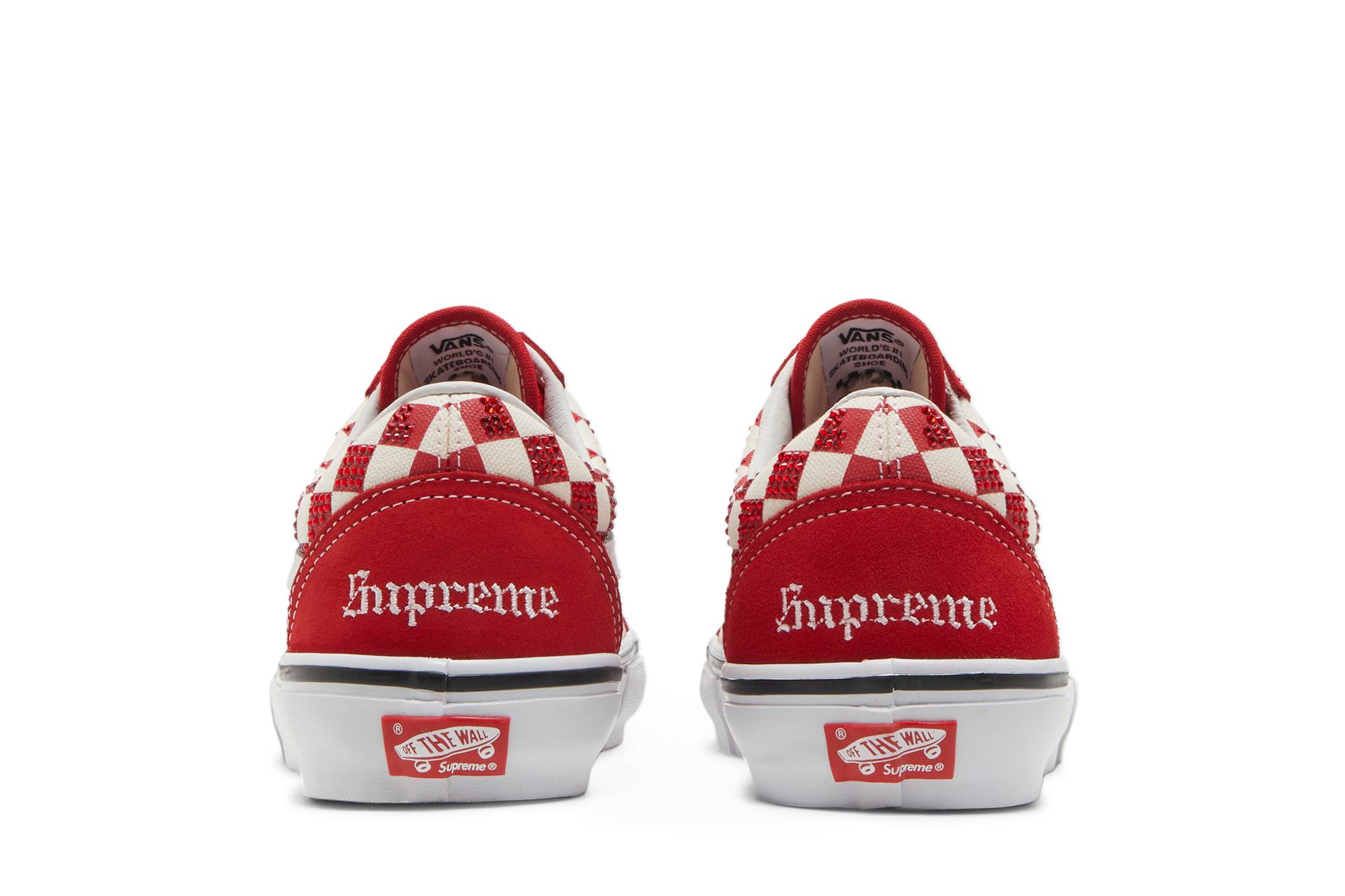 Details for Supreme x Swarovski x Vans Skate Old Skool 'Rojo' SUPREME-SWAROVSKI-RED