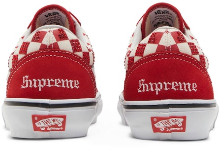 슈프림 x 스와로브스키 x 반스 스케이트 올드스쿨 '레드' SUPREME-SWAROVSKI-RED Details for 슈프림 x 스와로브스키 x 반스 스케이트 올드스쿨 '레드' SUPREME-SWAROVSKI-RED