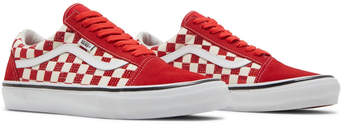 Red top supreme vans