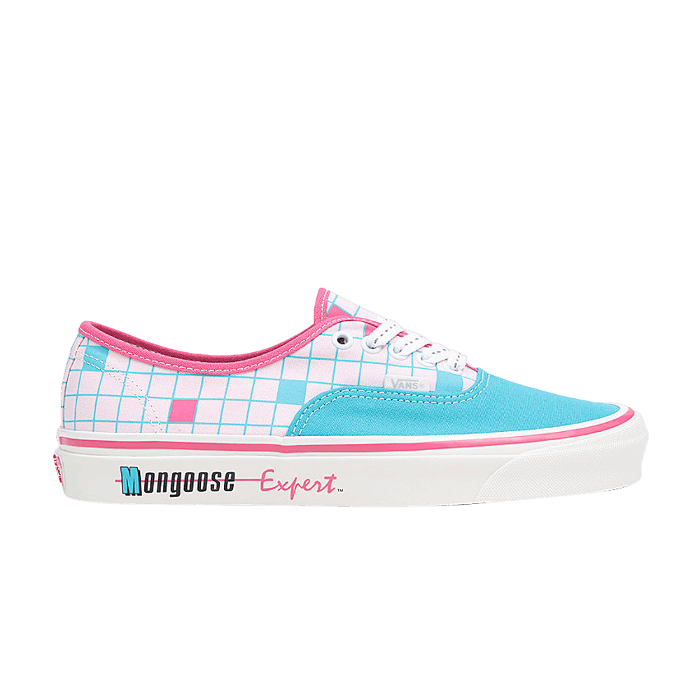 teal and pink vans