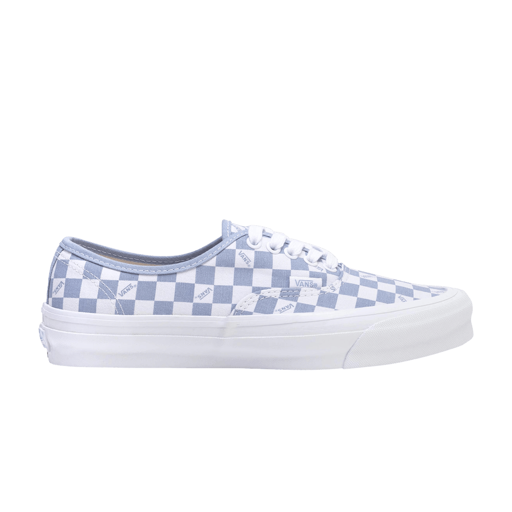 checkered vans light blue