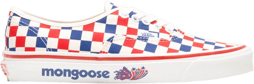 Red and white checkered 2025 vans shoes