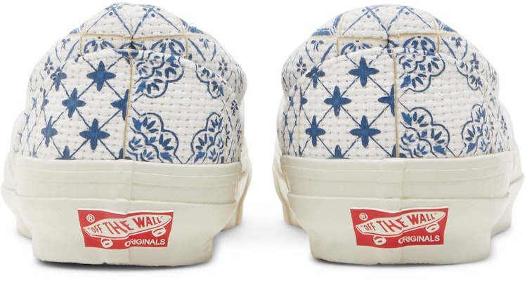 KITH x Vans OG Classic Slip-On LX 'Azulejo Tile' VN0A32QNWHT Details for KITH x Vans OG Classic Slip-On LX 'Azulejo Tile' VN0A32QNWHT
