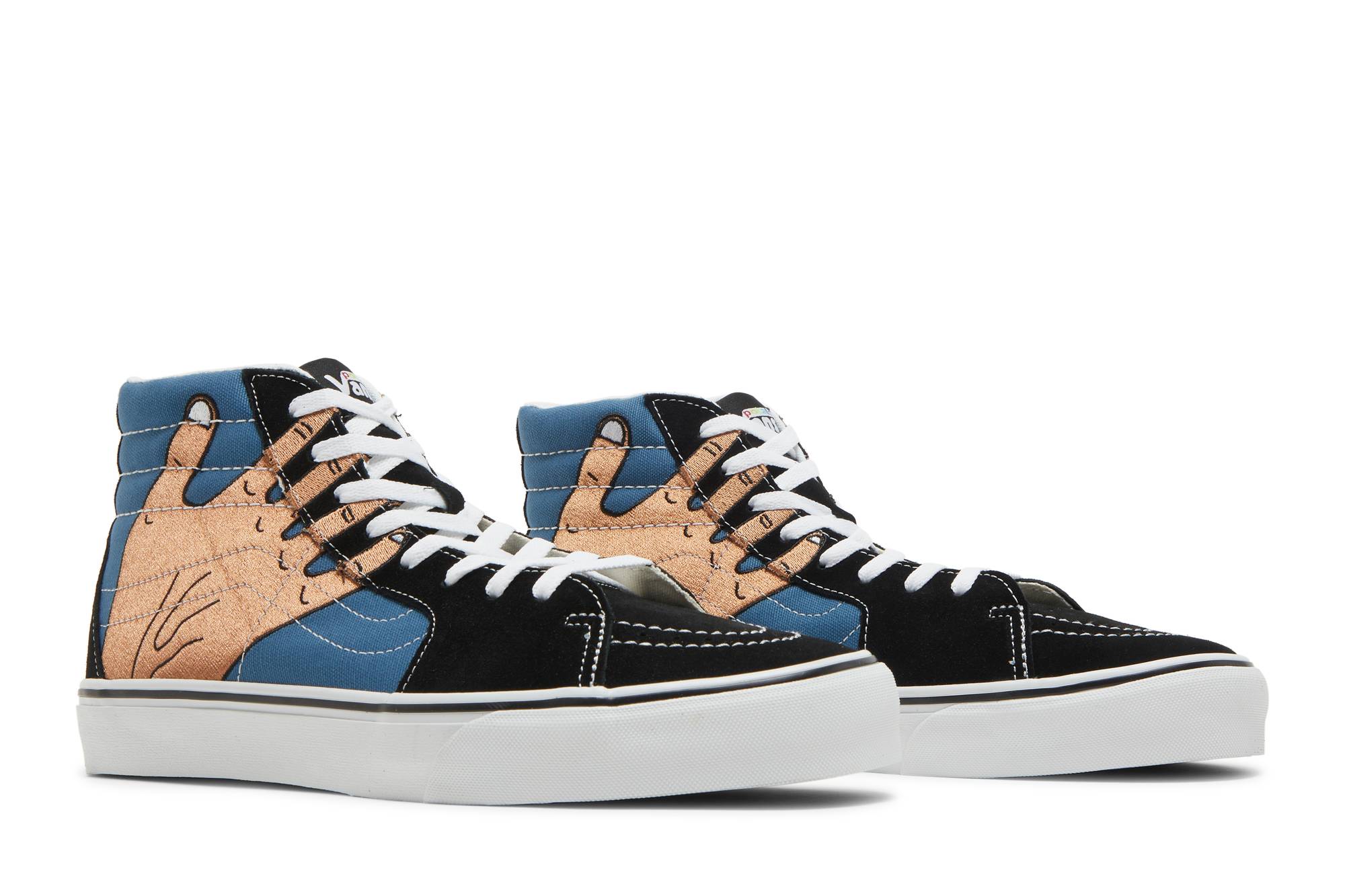 Cheap Imran Potato x Vans Sk8-Hi VR3 LX 'Negro Azul Marino' VN0A5EE7B7F