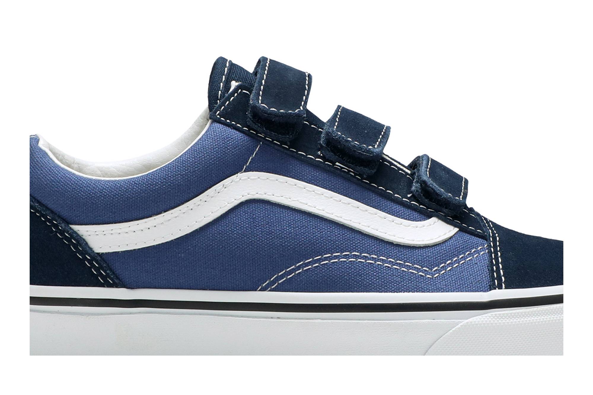Vans Old Skool Suede Canvas Velcro 'Dress Blue' 圖 2