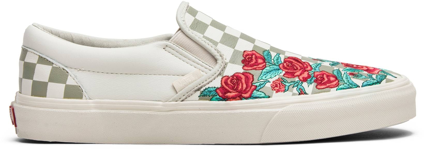 Vans Shoes Vans Rose Embroidery Slip On Custom Vans Shoes Vans