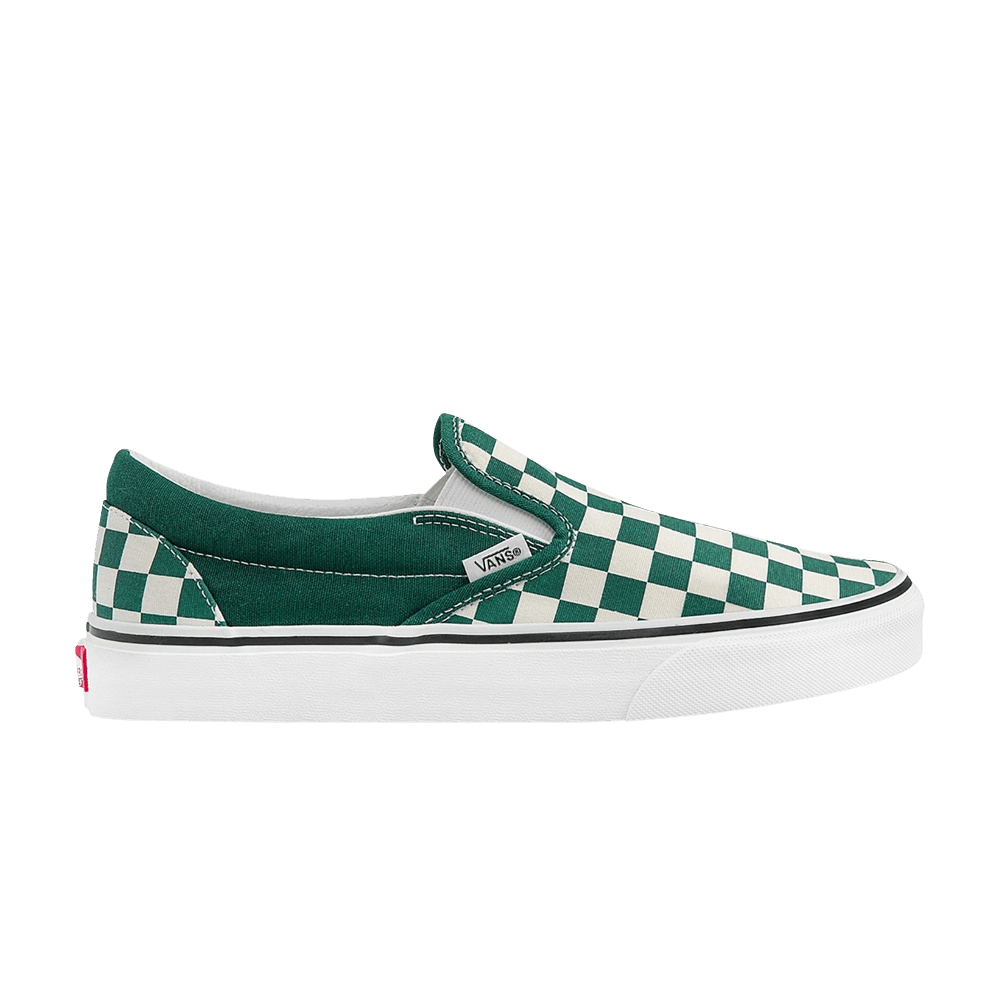 green white checkered vans