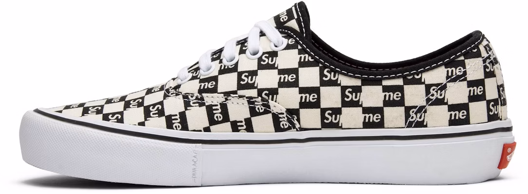 Supreme x Vans Authentic Pro 'Checkered Black' Hitam Corak Kotak. VN000Q0DJLW Lookbook Supreme x Vans Authentic Pro 'Checkered Black' Hitam Corak Kotak. VN000Q0DJLW