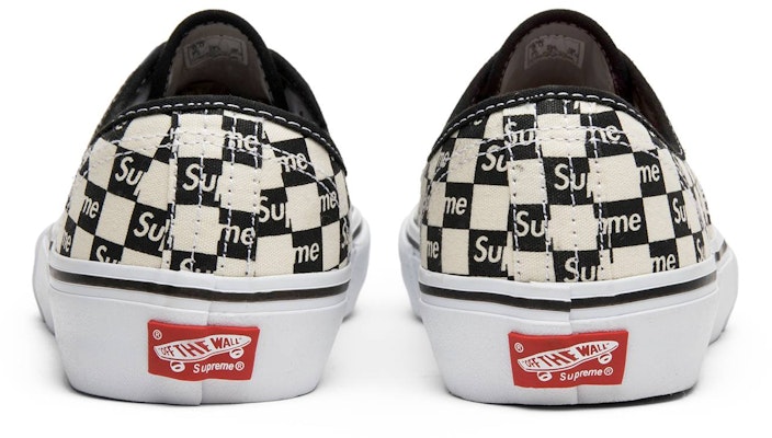 Supreme x Vans Authentic Pro 'Checkered Black' Hitam Corak Kotak. VN000Q0DJLW Details for Supreme x Vans Authentic Pro 'Checkered Black' Hitam Corak Kotak. VN000Q0DJLW