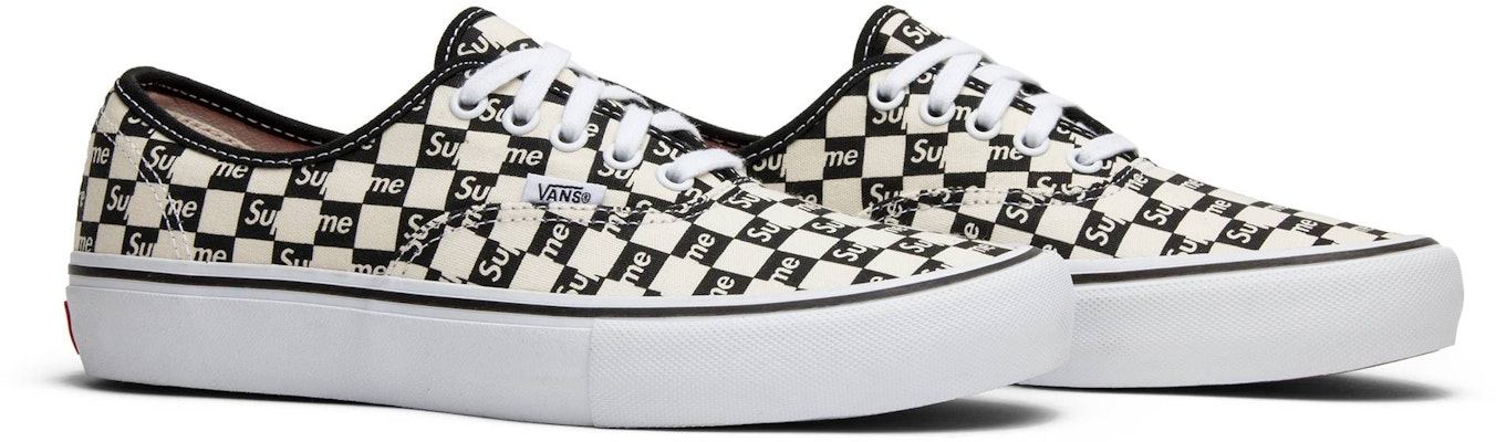 Supreme x Vans Authentic Pro 'Checkered Black' Hitam Corak Kotak. VN000Q0DJLW Cheap Supreme x Vans Authentic Pro 'Checkered Black' Hitam Corak Kotak. VN000Q0DJLW