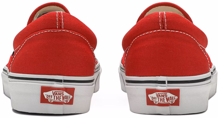 Red checkered flame slip 2025 on vans