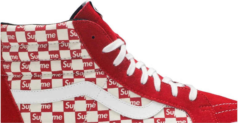 Red checkered 2025 supreme vans